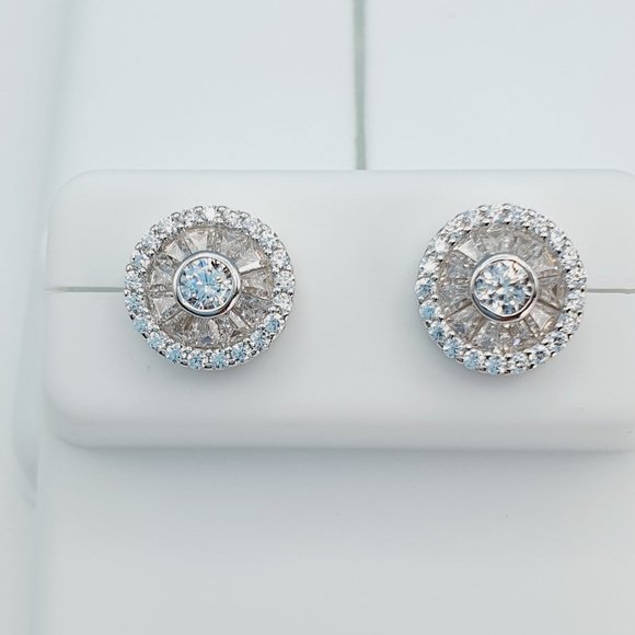 925 Sterling Silver Cubic Zirconia Earrings, U19254783 - Picture 8 of 11